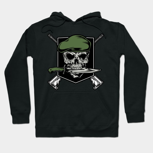 Soldier Skull Army Emblem Hoodie by Foxxy Merch